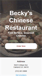 Mobile Screenshot of beckyschineserestaurant.com